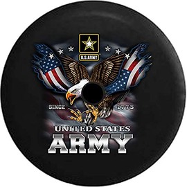 Sport Covers JL Spare Tire Cover United States Army USA Screaming Eagle Military Spare Tire Cover with Backup Camera Hole BUC (Fits: JL Accessories 2018+) Size 33 Inch
