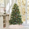 B-COOL 48 Inch Christmas Tree Skirt Sequin Tree Skirts Embroidered