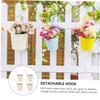 CAXUSD 4pcs Iron Hanging Flower Buckets with Detachable Hooks Balcony