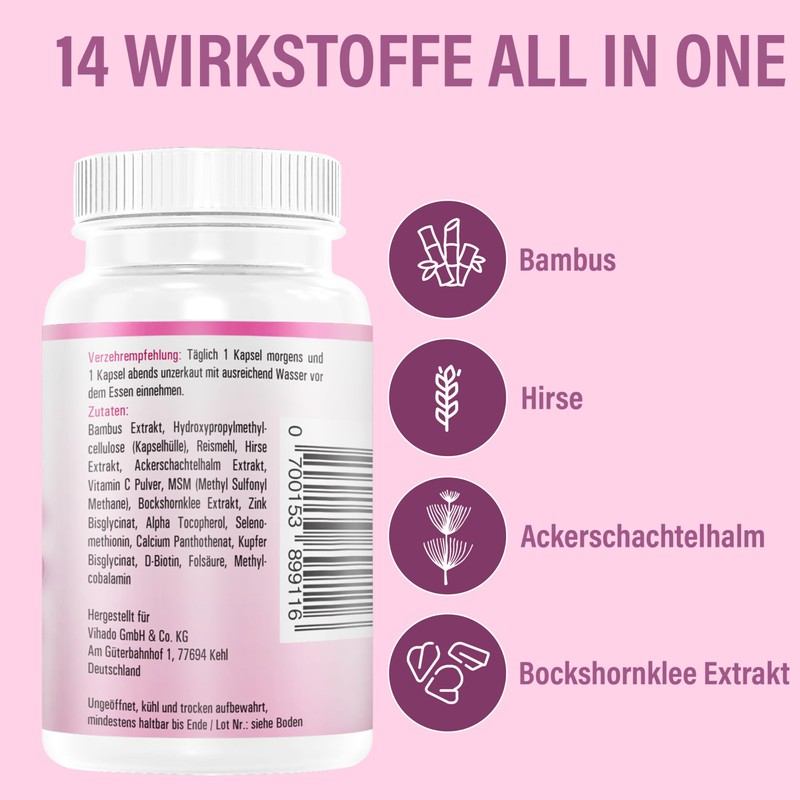 Vihado Hair Vitamins 2.0 for Hair Growth and Healthy Hair