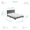 Lexicon Full Bed Frame, Velvet Upholstered Bed with Button Tufted
