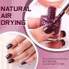 DouborQ Mud Red Color Nail Polish Finger Air Dry Long-lasting