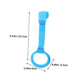 Totority 4pcs Crib Pull Rings with Smooth Rounded Edges for Safe Grasping Lightweight Portable Nursery Hand Pull Rings for Walking Assistance and Standing Training Blue