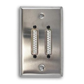 Single Gang Dual VGA Stainless Steel Wall Plate