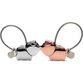 Llavero de Pareja con Ventosa Magnética, Llaveros Magnéticos para Parejas Laveros con Diseño Dulce y Caja de Regalo, Regalos de San Valentín o Cumpleaños