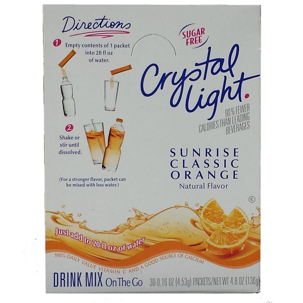 Crystal Light Gen00504 Crystal Light Sticks, .16 Oz., 30/Bx Classic Orange