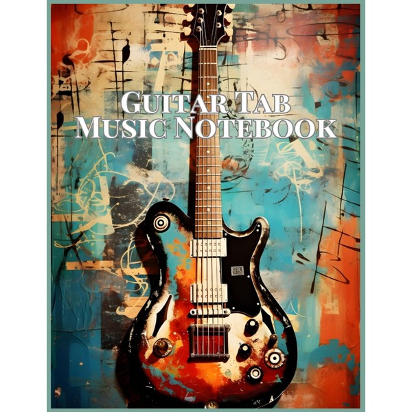 Modern Art Cover 6-String Guitar Tab Music Notebook with Chord