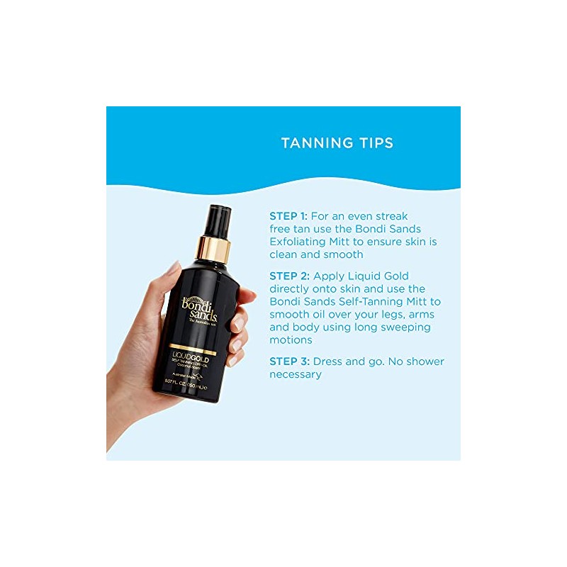 Bondi Sands- Liquid Gold Self Tanning Dry Oil Provides a