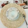 4*manteles Individuales De Ratán Mesa De Comedor Tejido 30cm