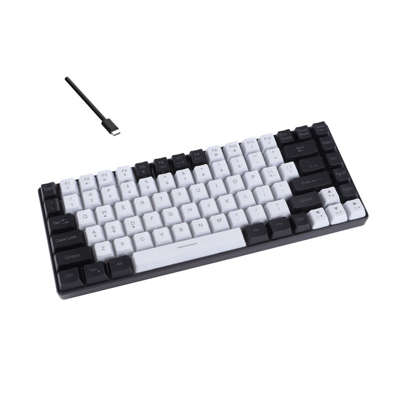 Gaming Keyboard Type C 84 Keys RGB Backlit Ergonomically Curved