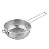 Stainless Steel Basin Colander with Handle Kitchen Strainer, Resting Feet
