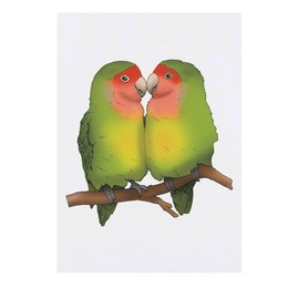 'Lovebirds Cuddling' Temporary Tattoo - Water Resistant, Skin-Safe, Non-Toxic Transfer (TO00085059)