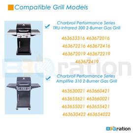 BBQration 17" Grill Grate for Charbroil Performance TRU-Infrared/Amplifire 2 Burner 463633316 463655621 463655021 463672016 463672216 G327-1100-W1 G460-0500-W1 for Charbroil Grill Replacement Parts