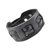 COOLLA Antique Men's Leather Cuff Bracelet Wrist Band Jewelry (Black)
