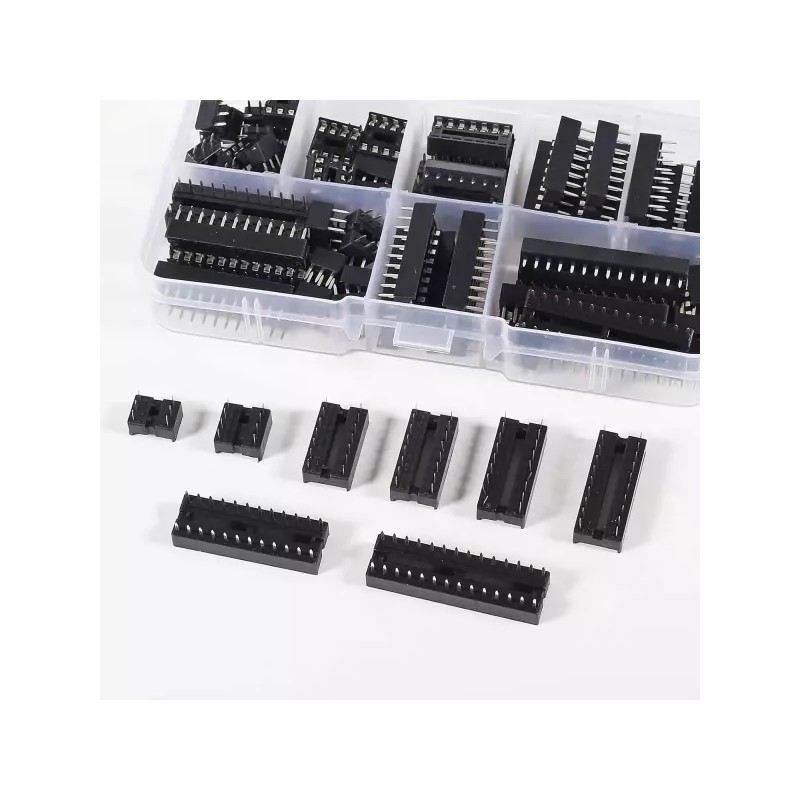DWEII 66피스 2.54mm 피치 DIP IC 소켓 어댑터 모음 키트
