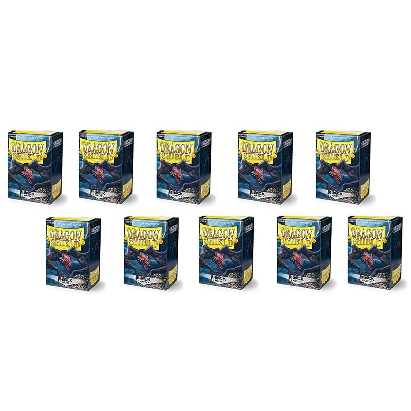 Dragon Shield Brand, Matte Black Sleeves [10 packs of 100
