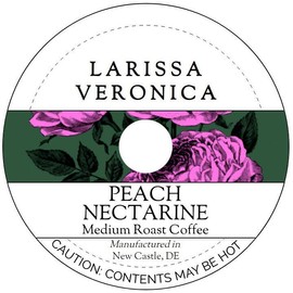 Peach Nectarine Medium Roast Coffee (Single Serve K-Cup Pods) (Gourmet, Naturally Flavored, Whole Coffee Beans) (12 pods, ZIN: 576088)
