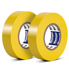 Yellow Electrical Tape Vinyl - 3/4 In 60 Ft PVC Electric Tape Flame Retardant Waterproof Rated Up to 600V Professional Grade For General Purpose Outdoor Indoor Electrical Wire Insulating Use