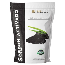 Carbón Activado en Polvo | Contiene 100 g | 100% Puro y Natural | Activated carbon | Bulk SuperFoods | Grado Alimenticio | Calidad Premium de origen vegetal