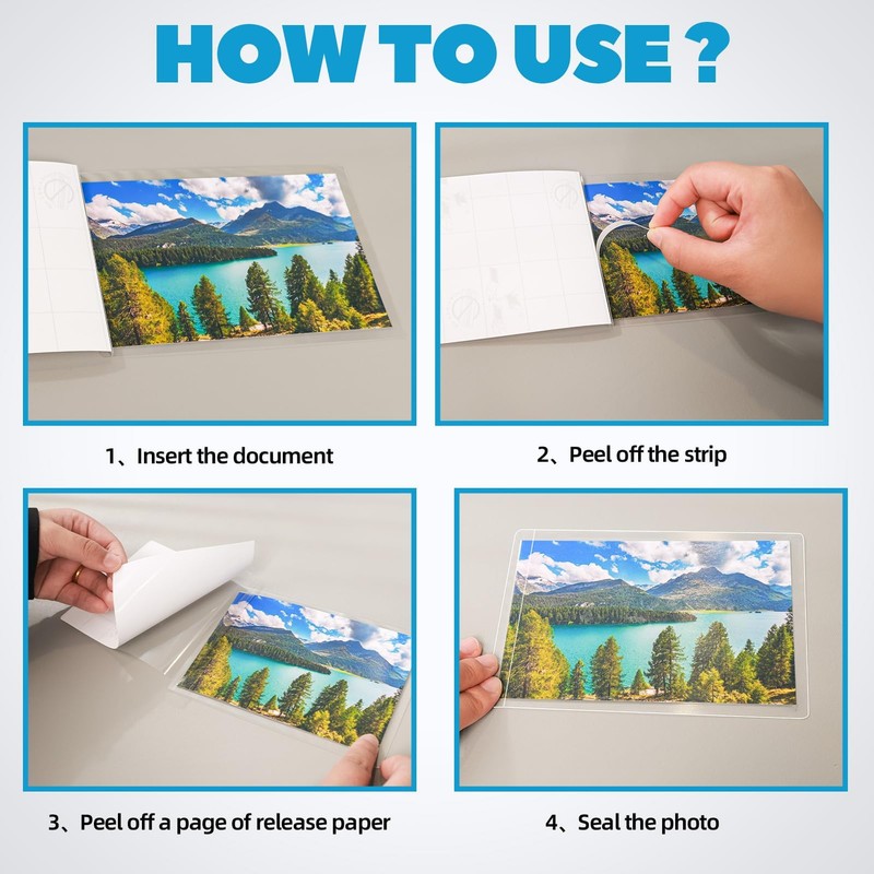 Uinkit 10mil Thicker Self Sealing Photo Laminating Pouches 4 x