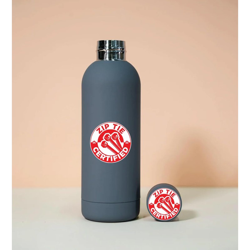 Zip Tie Certified Funny Stickers - Technician Decal (3, 3x3