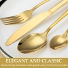 24 Pcs Goldware Set for 6 Stainless Steel Flatware Cutlery
