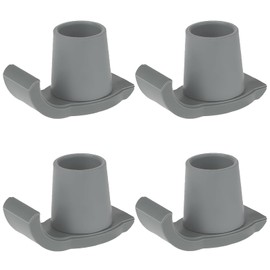 ZHUOKECE 4 Pcs Walker Glide Skis, Universal Fit Walker ski Glides, Heavy Duty Rubber Walker Glides Walker Feet Replacement (Grey)