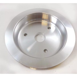 HRC Aluminum SB Chevy Crankshaft Crank 2 Groove Pulley Short Water Pump SWP Natural