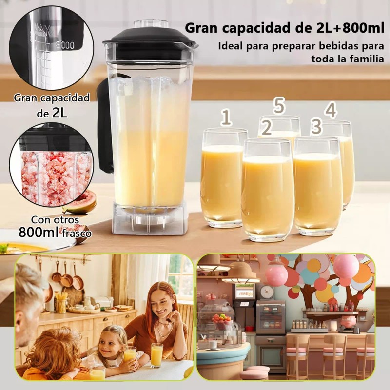 Moñinar Licuadora Profesional Uso Rudo,blender Para Hielo,1800w 2l