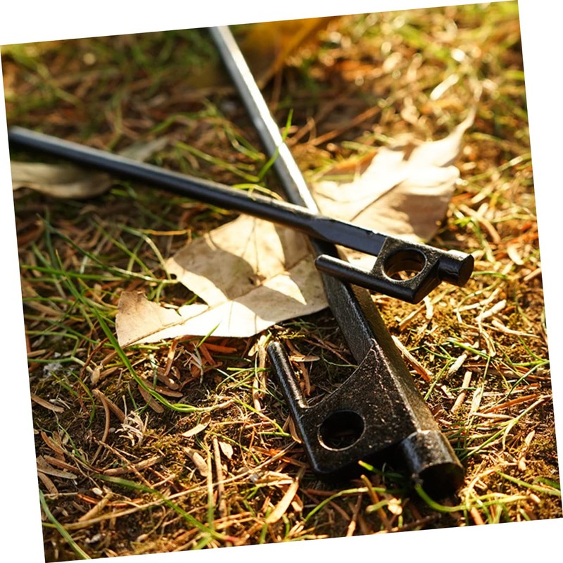 BIUDECO Strong Cast Iron Tent Nails 2pcs Camping Stakes for