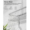 YASONIC Shower Caddy Hanging - Never Rust Shower Organizer -