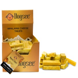 Dogsee Himalayan Turmeric Dog Chews Small 35 Count | 100% Natural Yak Chews | Smoke Dried | Long Lasting Healthy Treats for Active Chewers | Helps Fight Plaque & Tartar | SRP Box