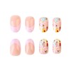 Almond Press on Nails Short Fake Nails French False Nails