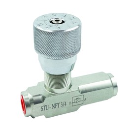 Hydraulic Flow Control Needle Valve 3/4 Inch Throttle Check Valve NPT 5800PSI One Way For Hydraulic Oil Gas
