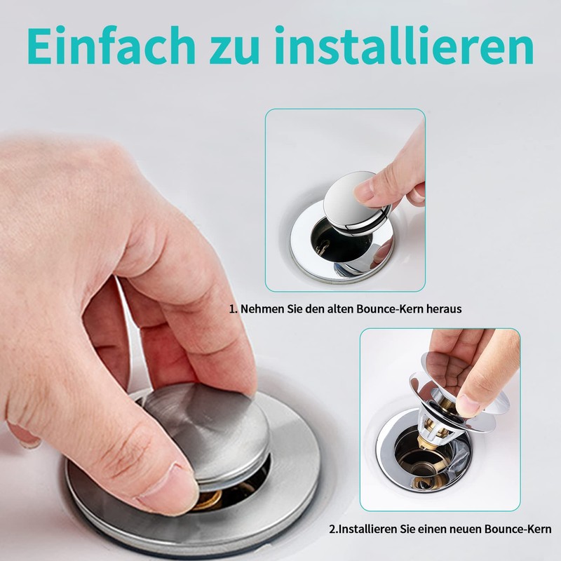 Sink Plug, Universal Pop Up Plug, Sink Drain Strainer, Drain