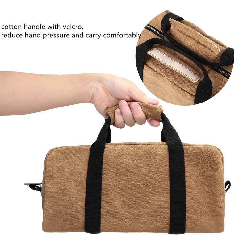 Waxed Canvas Multi-Purpose Waterpoof Tool Organizer Bags, Portable Carry On