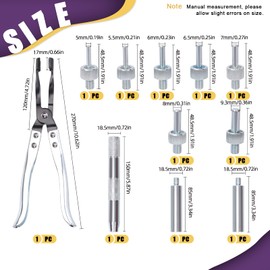 Swpeet 11Pcs Valve Seal Remover and Installer Kit, Including Remover Pliers, Drive Handle, Sockets and Seal Adapters, Valve Stem Seal Removal Tool Kit with Carrying Case for Automotive Car Truck