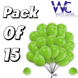 Balloons 15 Pack 5 Inch Light-Green Round Balloons for Birthday Party Decorations Balloons for Kids Party Baby Shower Engagement Wedding Party and Other Festivals.