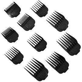 Magnetic Clipper Guards Guide Comb 10pcs Set Compatible with Andis Master Hair Clippers Black