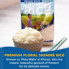 Lotus Foods Organic White Jasmine Rice - Jasmine Rice, Gluten Free White Rice, Organic Rice, Long Grain Asian Sticky Rice, USDA Organic, Vegan, Gluten Free - 30 Oz (Pack of 3)
