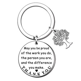 SMARGO Thank You Keyring for Coworkers Women Men Appreciation Key ring Jewellery Leaving Gifts for Colleagues Christmas Presents for Her Him (Be Proud of The Work You do)