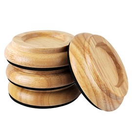 Set of 4 Piano Coasters, Sofa Furniture Coasters, Round, 10 x 2.4 cm Non-Slip Pads Furniture, Piano Cups Coasters, for Piano, Furniture, Sofas and Bed