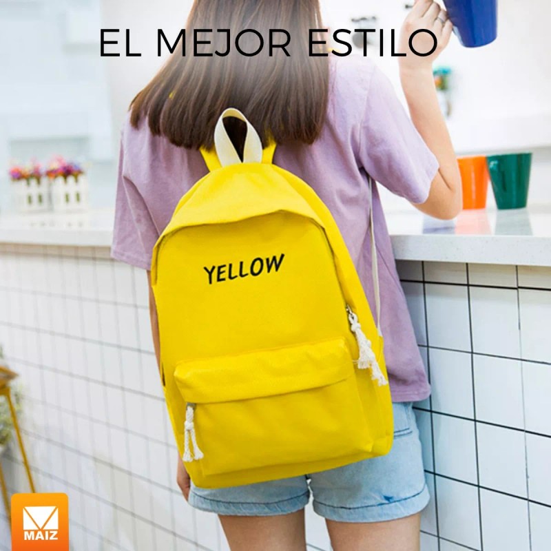 Maíz Mochila Escolar Bolsa Lapicera Casual Estudiante Juvenil