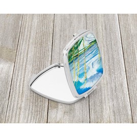 Caroline's Treasures JMK1271SCM Sea Oats Compact Mirror Decorative Travel Makeup Mirror for Women Girls Gifts Pocket Makeup Mirror Folding Handheld