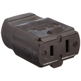 Leviton Polarized Straight Blade Swivel Triple Cube Tap Cord Connector, 125 V, 15 A, 2 Pole, 2 Wire, No Size, 102-P