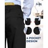 Pembrook Mens Elastic Waist Pants for Seniors with Zipper and