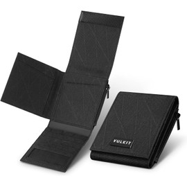VULKIT Carteras de nailon con bloqueo RFID para hombre, billetera de bolsa de dinero de viaje impermeable para más de 20 tarjetas, efectivo, billetes
