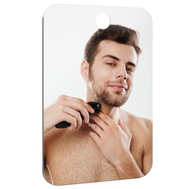 Nyosye Shower Mirror Fogless for Shaving Anti-Fog Frameless Wall Hanging Makeup,9.84" L x 7.87" W,LightGray