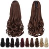 Brown Ponytail Clip,SYXLCYGG Clip Claw Pony tail 16" Wavy 4.5