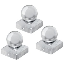 Alberts 327217 Post Cap for Wooden Posts with Ball Head Stainless Steel 70 x 70 mm Set of 3